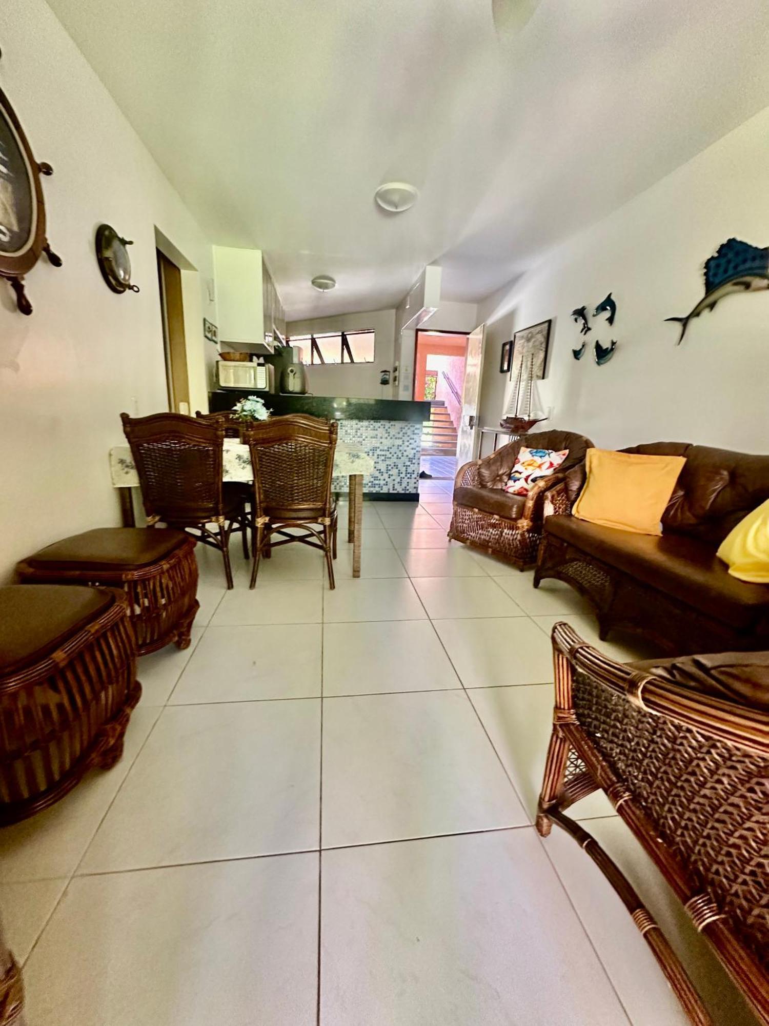 Flat Guarajuba 4 Quartos Terreo A Beira Mar - Pe Na Areia - Governanca Com Arrumadeira E Wi Fi Inclusos Camassari Екстер'єр фото